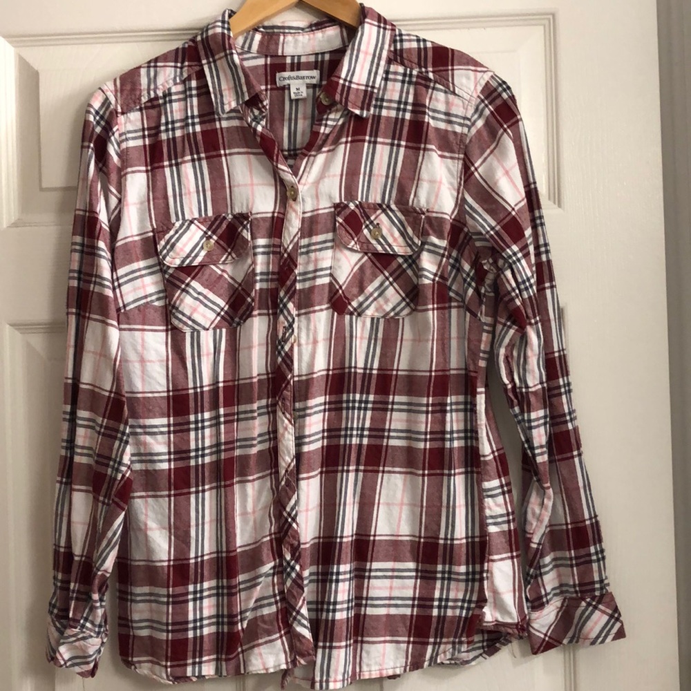 Croft & Barrow plaid button down medium